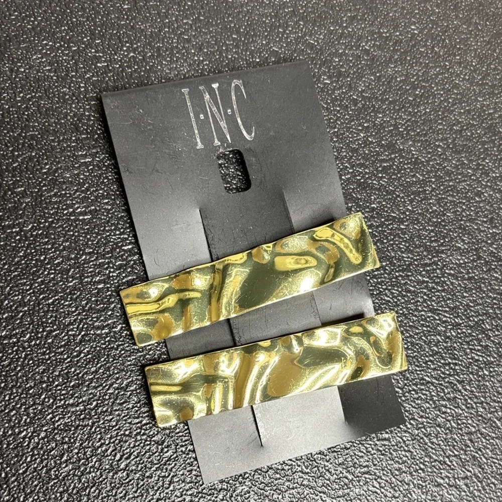 INC International Concepts Textured Gold Cuff Links